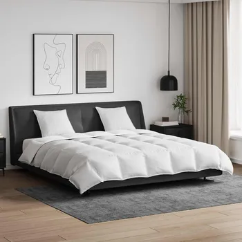 Sada přikrývek s polštářem 3 pcs Bílá Peří Bílá 3376955