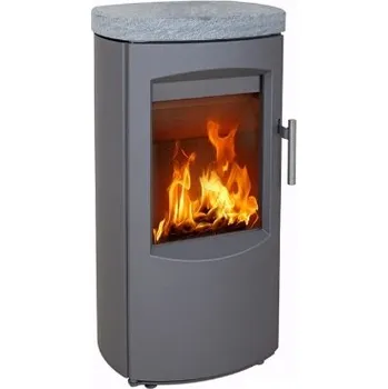 Krbová kamna HETA Scan-line 7B šedý lak a horní deska mastek