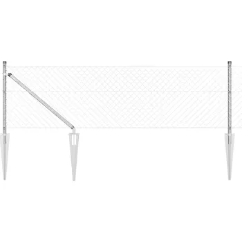 Plot Plotový sloupek. Stříbrná 10 x 0,6 m (40 x 40 mm síťovina) Ocel Stříbrná3351203