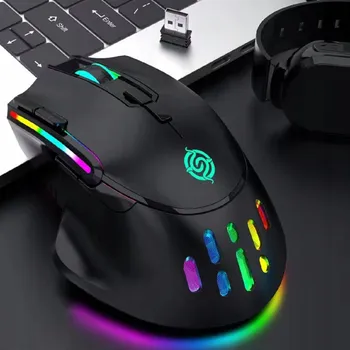 Myš BEZDRÁTOVÁ MYŠ OPTICKÁ HERNÍ MYŠ USB NOTEBOOK PC ČERNÁ