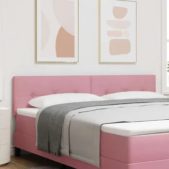 LED hlavová deska s LED pásovými světly Růžová 180 cm Polyester Růžová3338160