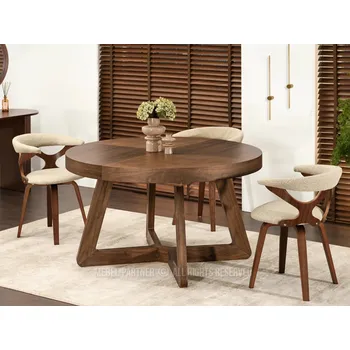 Jídelní stůl Kulatý rozkládací stůl 130(230)x130 SABRIN - ořech