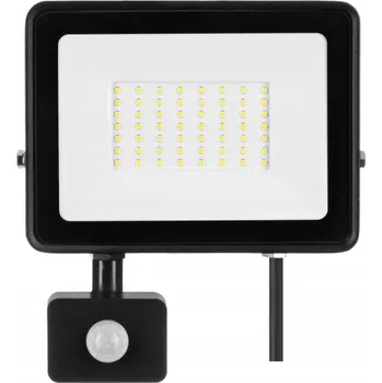 LED reflektor SOLIS NAS50WNPIR s pohybovým senzorem 50W IP44 černý halogen