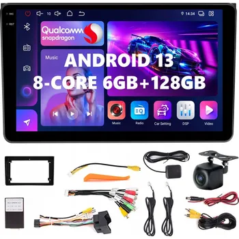 Mobilní telefon ANDROID 13 RÁDIO DO AUDI A4 B6 B7 (2000-2009) s Android Auto, CarPlay a SIM kartou, 6GB RAM/128GB ROM