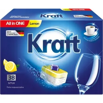 Přípravek do myčky Kraft Tablety/Kapsle do myčky All in One Lemon 38 kusů