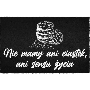 Rohožka KOKOSOVÁ VSTUPNÍ ROHOŽKA 40X60 ČERNÁ NÁPIS SUŠENKY, SENSU