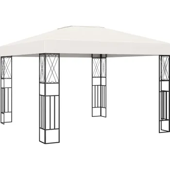 Zahradní altán vidaXL Altán 3 x 3 m krémový textil