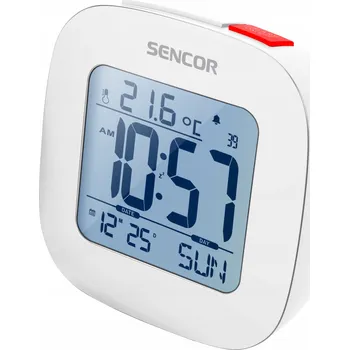 Hodiny Budík Sencor bílý 7,8 cm