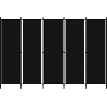 Paraván vidaXL 5dílný paraván 250 x 180 cm [320725] Barva: Černá