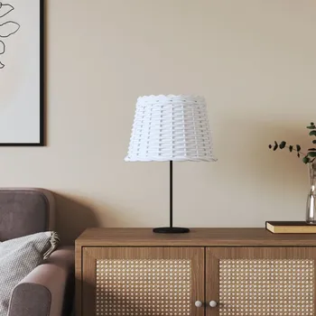 Stojací lampa vidaXL Stínidlo lampy Ø 30 x 20 cm proutěné [364383] Barva: Bílá