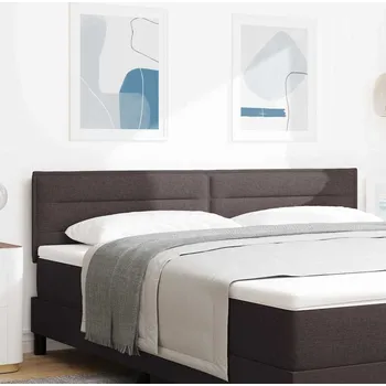 LED hlavová deska s čelo Tmavě hnědá 180 cm Polyester Hnědá3338002