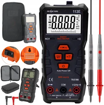Multimetr DIGITÁLNÍ RUČNÍ MULTIMETR MĚŘIČ NAPĚTÍ PROUDU 113E AUTOMATICKÝ + POUZDRO