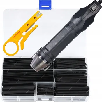 Horkovzdušná pistole HORKOVZDUŠNÁ PISTOLE YIHUA 300W SADA S TRUBIČKAMI S TEPLEM SMRŠŤOVACÍMI A STAHOVÁKEM