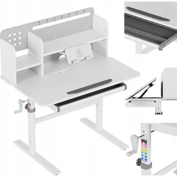 Psací stůl Psací stůl Markadler Study 80 x 60 x 112 cm bílý, odstíny šedé