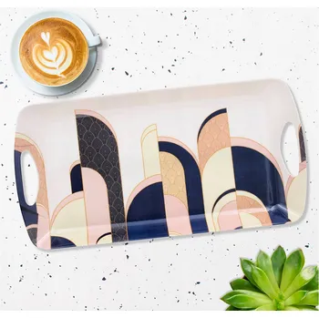 STŘEDNÍ KUCHYŇSKÝ PODNOS ART DECO OBDÉLNÍKOVÝ DEKORATIVNÍ SERVÍROVACÍ PODSTAVEC