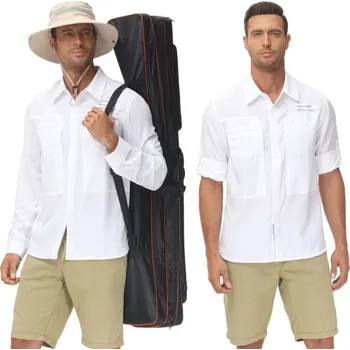 Pánská košile Pánská košile dlouhý rukáv Polyester Jednobarevný design Zapínání na knoflíky s límečkem a dvojitými kapsičkami bílá XL