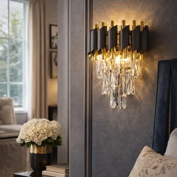 Nástěnné svítidlo Brilagi - Nástěnné svítidlo ECLIPSE 2xE14/10W/230V černá/zlatá