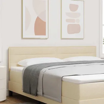 LED hlavová deska s čelo Krémová 180 cm Polyester Krémová3338004