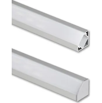 LED páska Rohový hliníkový profil McLED RT2 18x18mm včetně mléčného difuzoru 1m ML-761.054.74.1