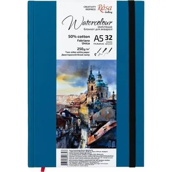 Výtvarná sada ROSA Gallery Sketchbook pro akvarel Fabriano Unica A5, 250g/m2, 32 str.