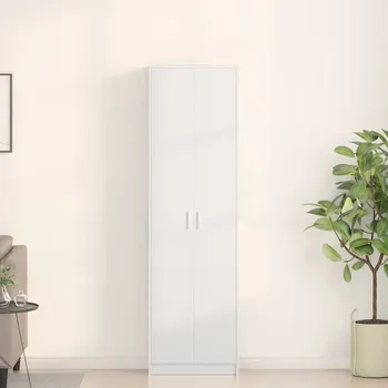 Příborník do zásuvky Šatní skříň s policí Bílá 55 x 25 x 189 cm kompozitní dřevo Bílá3334008