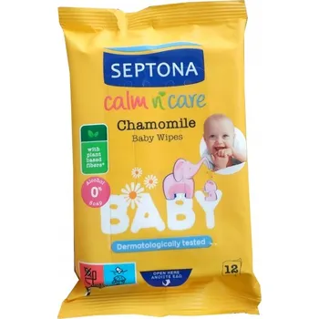Vlhčený ubrousek SEPTONA BABY vlhčené ubrousky s heřmánkem x12
