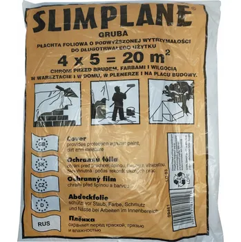 Zakrývací fólie na malování Slimplane malířská Fólie 4 m x 5 m x 15 µm
