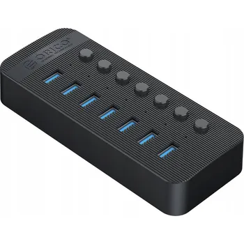 USB hub Orico Aktivní USB hub 7x USB-A 5 Gbps BC 1.2 24W černý
