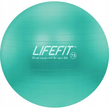 Gymnastický míč Gymnastický míč LIFEFIT ANTI-BURST 75 cm, tyrkysový