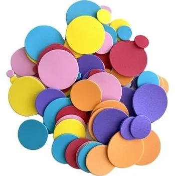 samolepka SAMOLEPKY pěnové KOLEČKA tečky 100 kusů DEN TEČKY kolečka