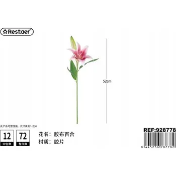 umělá květina Rest.aer-Jedna větvička lilie s hlavičkou 52 cm