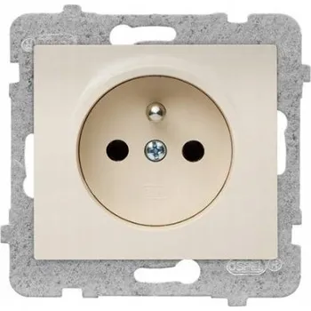 Elektrická zásuvka Polmark Sigma jednoduchá zásuvka s uzemněním béžová GP-1DZ/m