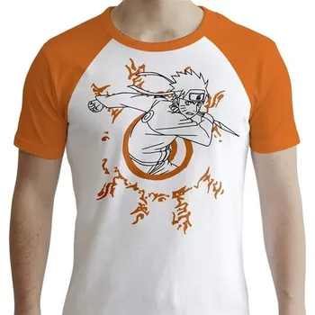 ABYstyle Tričko Naruto Shippuden - White & Orange, velikost M