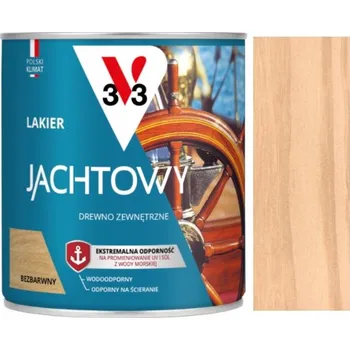 barva a nátěr na dřevo V33 JACHTOVÝ LAK 0,75l BEZBARVÝ LESK