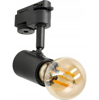 Liniový kolejnicový reflektor LED E27, černý, nastavitelný (bez žárovky)