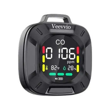 Detektor CO Sada přenosný detektor oxidu uhelnatého 3v1 CO monitor s displejem Nabíjecí baterie 1000 mAh Type-C Pro cestování kempování karavan hotel