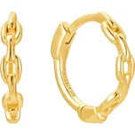 Atreya Stříbrné pozlacené kruhové náušnice Link Mini Hoops -