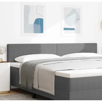 LED hlavová deska s čelo Světle šedá 200 cm Polyester Světle šedá3338037