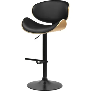 Barová židle Otočná barová židle MYRTEL - dub / černá