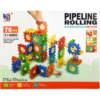 ostatní stavebnice Stavebnice 76 ks Kulek Pipeline Rolling Vzdělávací