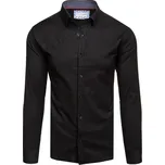 Pánská černá košile s dlouhým rukávem DX2596 Velikost: 2XL