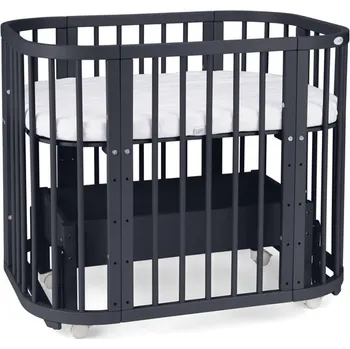 Dětská postýlka Dřevěná postýlka Waldin 72 x 103 cm černá