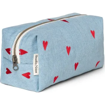 Přebalovací taška Multifunkční taška STUDIO NOOS Pouch Denim Hearts
