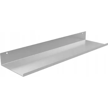 police Nástěnná police 40x15 cm z z nerezové oceli s horní lištou