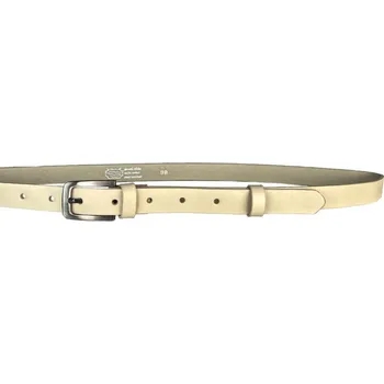 Opasek PENNY BELTS Kožený opasek 20-204-44 krémový - 105 cm