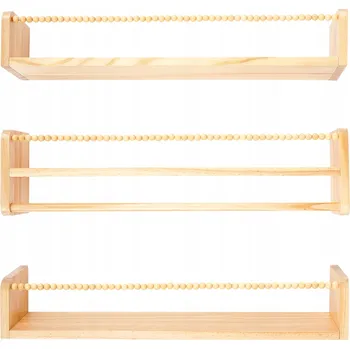 Knihovna MAMOI Sada 3 nástěnných polic na knihy, knihovna Montessori