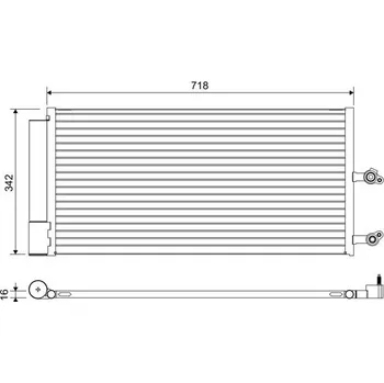Výparník klimatizace Kondenzátor, klimatizace VALEO 822644