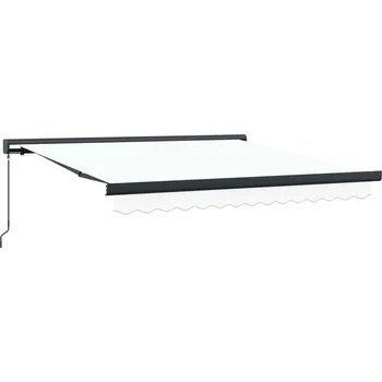 Markýza Budsorovatelné zastřešení Bílá 350 x 250 cm Textil a kov Bílá3330371