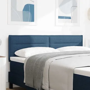 LED hlavová deska s LED pásovými světly Modrá 144 cm Polyester Modrá3337991