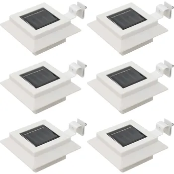 Venkovní osvětlení vidaXL Zahradní solární lampy 6 ks LED kulaté 12 cm bílé - 8718475700074